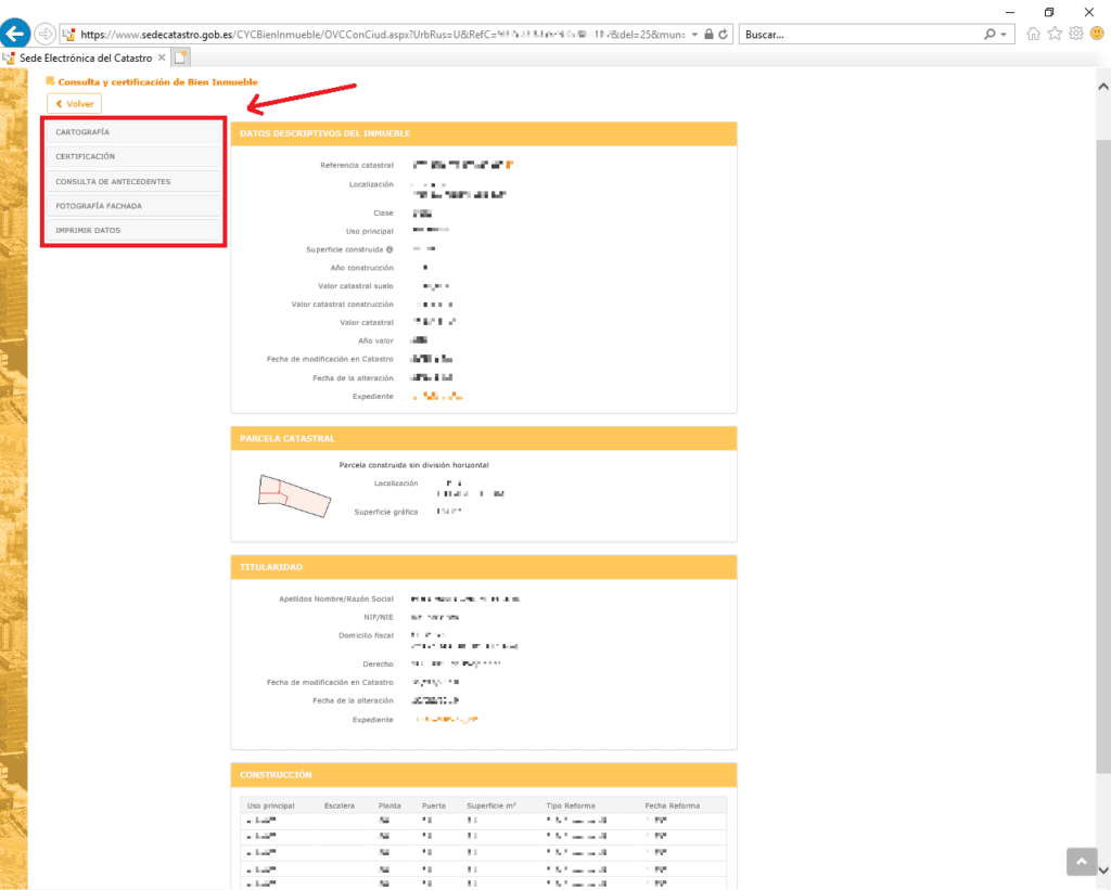 Tipos de consultas del inmueble.
