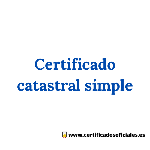 Certificado catastral simple