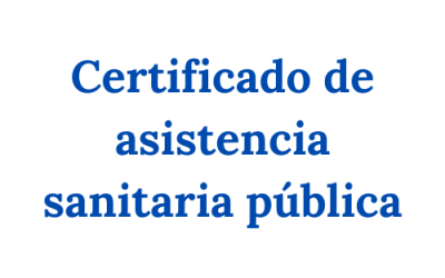 ¿Cómo solicitar certificado del derecho a la asistencia sanitaria pública?