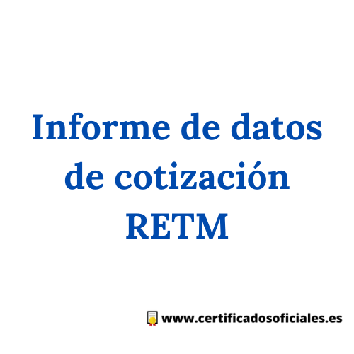 Informe de datos de cotización RETM