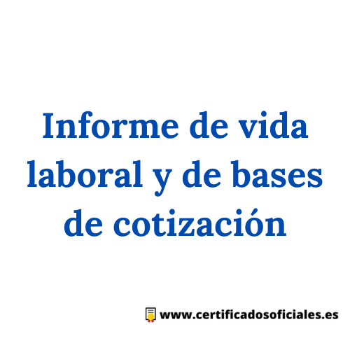 ¿Cómo solicitar un Informe de Vida Laboral y de Bases de cotización?